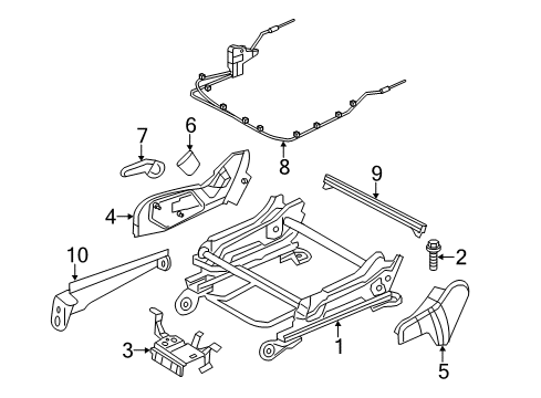 ADJUSTER-SEAT Diagram for 68462282AB