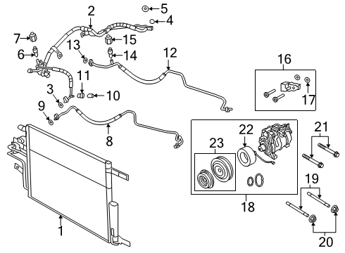 Air Conditioning Compressor Diagram for 68320915AC