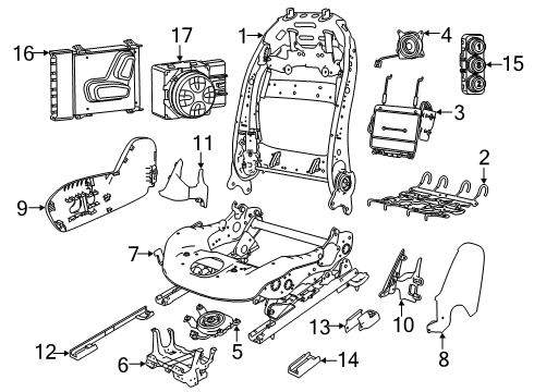 ADJUSTER-Power Seat Diagram for 68138755AJ