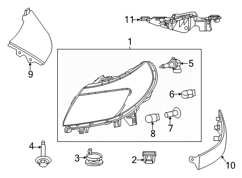 Bulb Diagram for 68638011AA