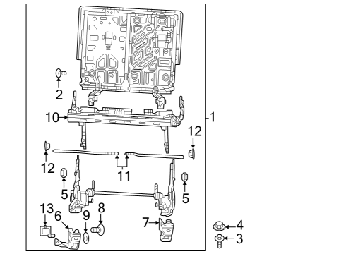 FRAME-THIRD ROW SEAT Diagram for 68422644AI