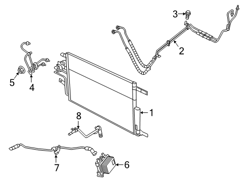 Oil Cooler Pressure And Ret Diagram for 68268597AD