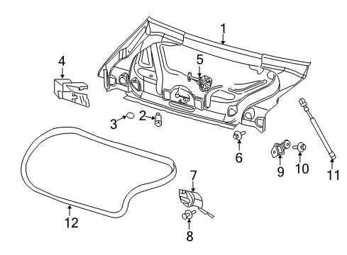 Deck Lid Diagram for 68660722AA
