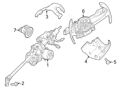 Steering Column Switch Diagram for 7QH33LXHAA