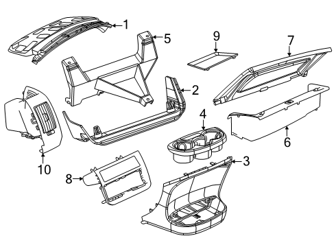 2025 Ram ProMaster EV Cluster & Switches, Instrument Panel & Components Diagram 3