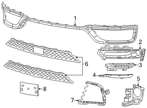 2022 Chrysler 300 Bumper & Components - Front Diagram 4