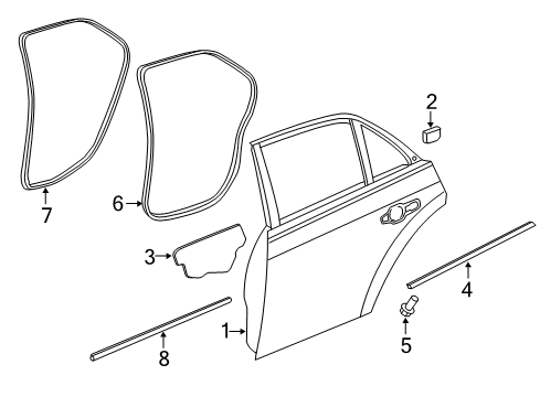 W/STRIP-Rear Door Mounted Diagram for 68039977AJ