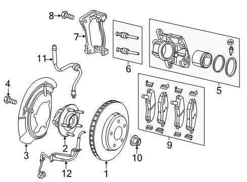 PAD KIT-FRONT DISC BRAKE Diagram for 68548733AA