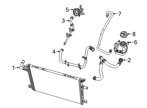 Coolant Hose Diagram for 68669603AA