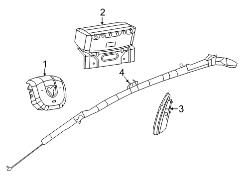 AIR BAG-DRIVER Diagram for 7EK801KSAC