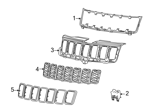 Trim Ring-Radiator Grille Diagram for 6ML06TZZAA