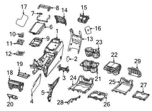 HINGE-ARMREST LID Diagram for 68550787AC