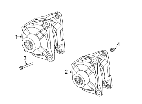 Engine Alternator Diagram for 68617107AB