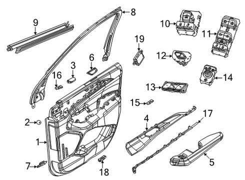 Power Window Switch Diagram for 68707385AB