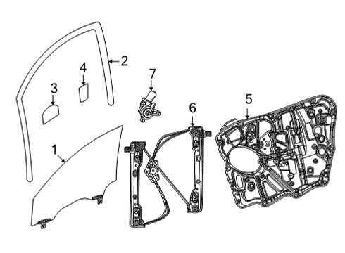 WEATHERST-FRONT DOOR GLASS RUN Diagram for 68406230AH