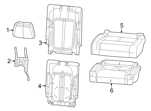 Seat Cushion Foam Diagram for 68418971AB