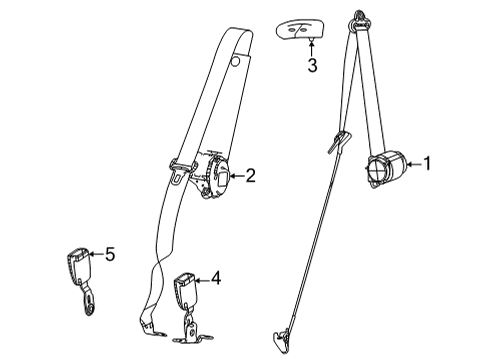 Rear Seat Seat Belt Diagram for 7LX731X7AC