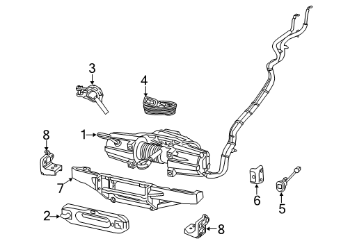 Bracket-WINCH Diagram for 68378860AD