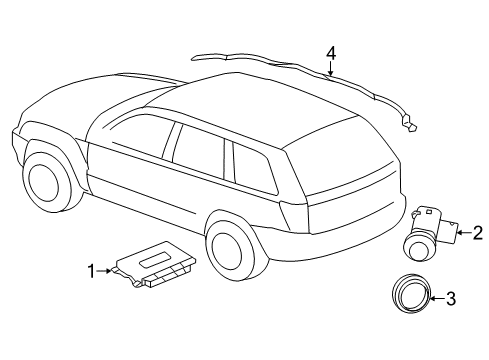 Parking Assist Module Diagram for 68612021AD