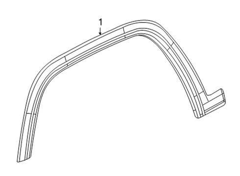 MOLDING-WHEEL FLARE Diagram for 68565164AC