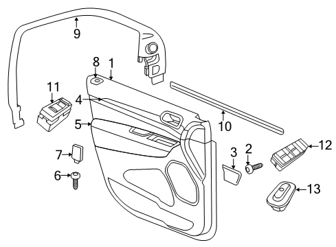 Front Door Switch Diagram for 68590590AA