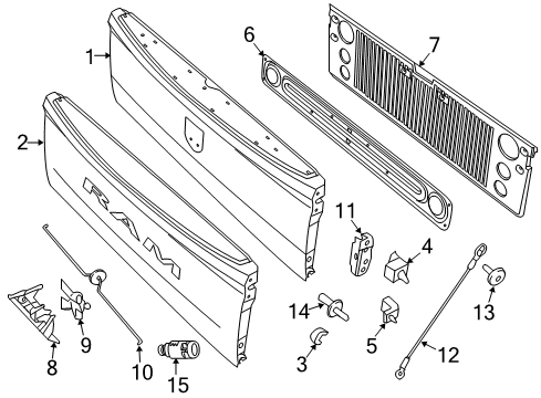 Tailgate Diagram for 68105727AR