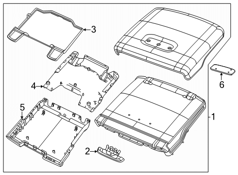 Console Armrest Diagram for 7QA801DMAA