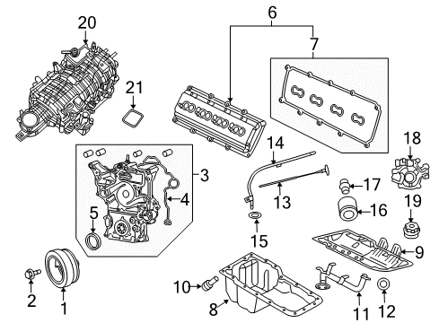 Engine Oil Filter Diagram for 4884899BC