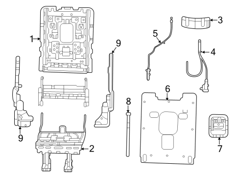 Bracket-Rear Seat Back Diagram for 68544895AA