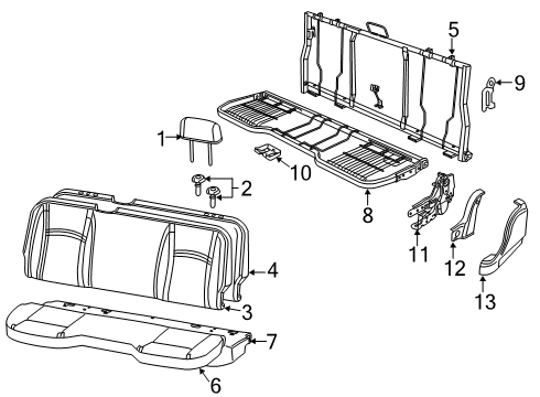 COVER-REAR SEAT CUSHION Diagram for 7LE19LA8AA