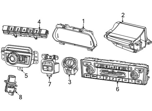CLUSTER-INSTRUMENT PANEL Diagram for 68381139AO