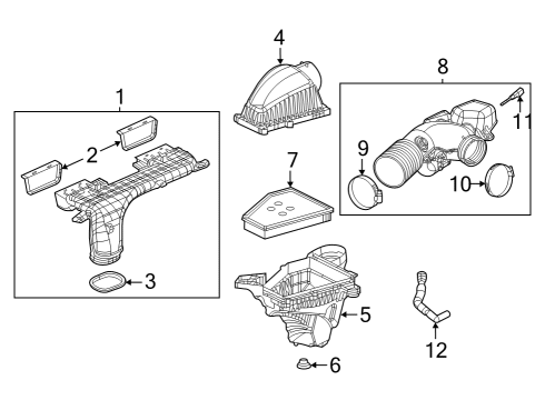Filter-Air Cleaner Diagram for 68376815AA