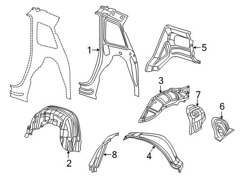 PANEL-BODY SIDE APERTURE INNER Diagram for 68372575AG