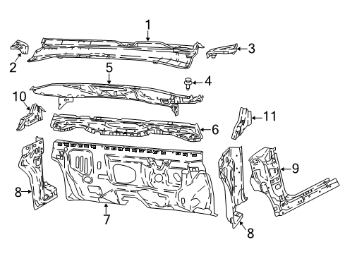 WEATHERST-FENDER TO COWL Diagram for 68678544AA