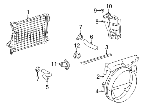 Engine Cooling Radiator Diagram for 55056681AC