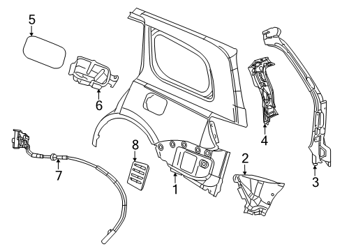 Fuel Filler Diagram for 68585749AB