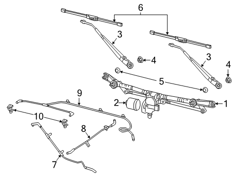 HOSE-WINDSHIELD WASHER Diagram for 68365057AD