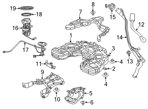 Fuel Pump/Level Unit Module Diagram for 68154305AC