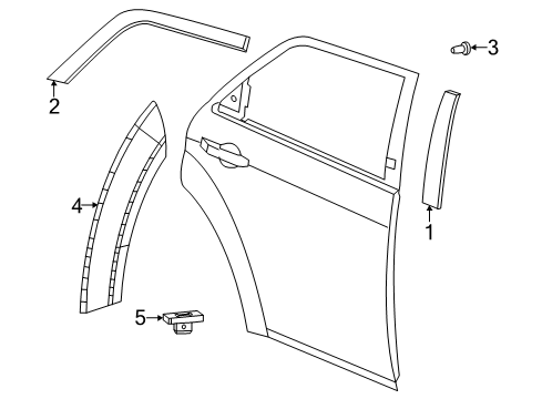 Day Light Opening Molding Diagram for 57010506AN