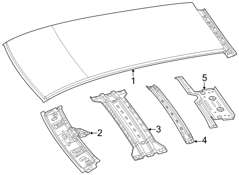 PANEL-ROOF Diagram for 68609977AA