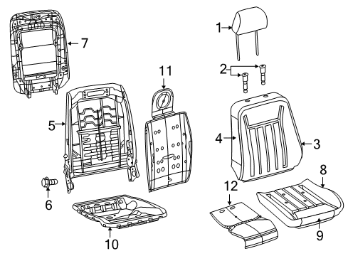 Front Headrest Diagram for 5ZC63LA3AB