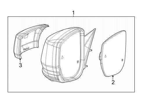 Outside Rearview Mirror Diagram for 68594746AB
