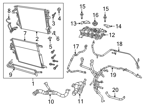 RADIATOR INLET Diagram for 68268584AE