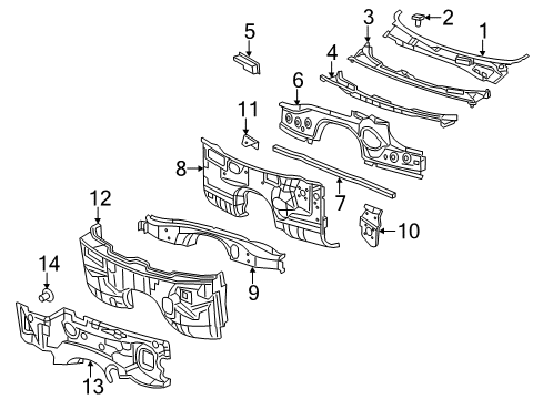 Dash Panel Silencer Diagram for 68289211AC