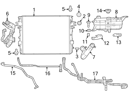 Heater Return Hose Diagram for 68448260AA