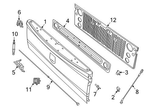 TAILGATE Diagram for 7KJ451R4AA