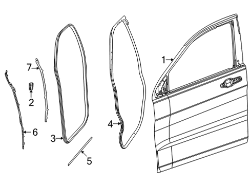Door Opening Diagram for 68406306AB