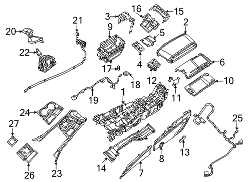 Transmission Shifter Diagram for 68621613AA