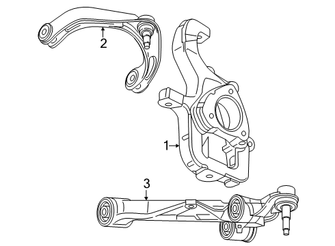 Upper Control Arm Diagram for 68642704AA