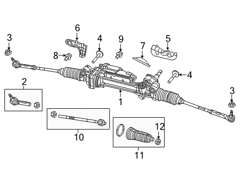 GEAR-RACK AND PINION Diagram for 68593995AC